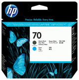 HP 70 Matte Black and Cyan Printhead