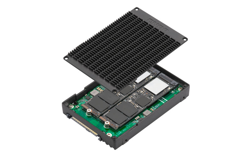 QNAP QDA-U2MP storage drive enclosure SSD enclosure Black M.2