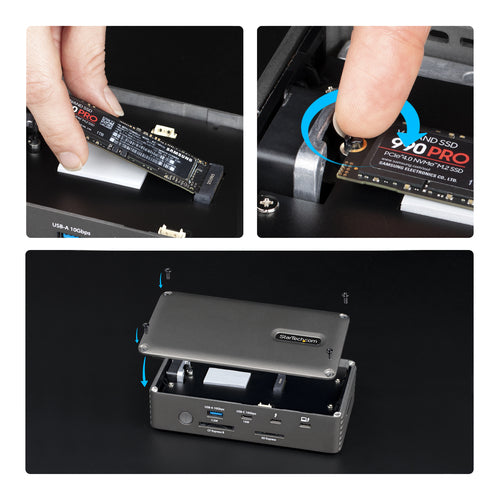 StarTech.com Thunderbolt 5 Dock with NVMe Slot for Mac and Windows, Up to Dual 8K 60Hz or Triple 4K 144Hz, 140W Laptop Charging, 5GbE, 120Gbps Bandwidth Boost
