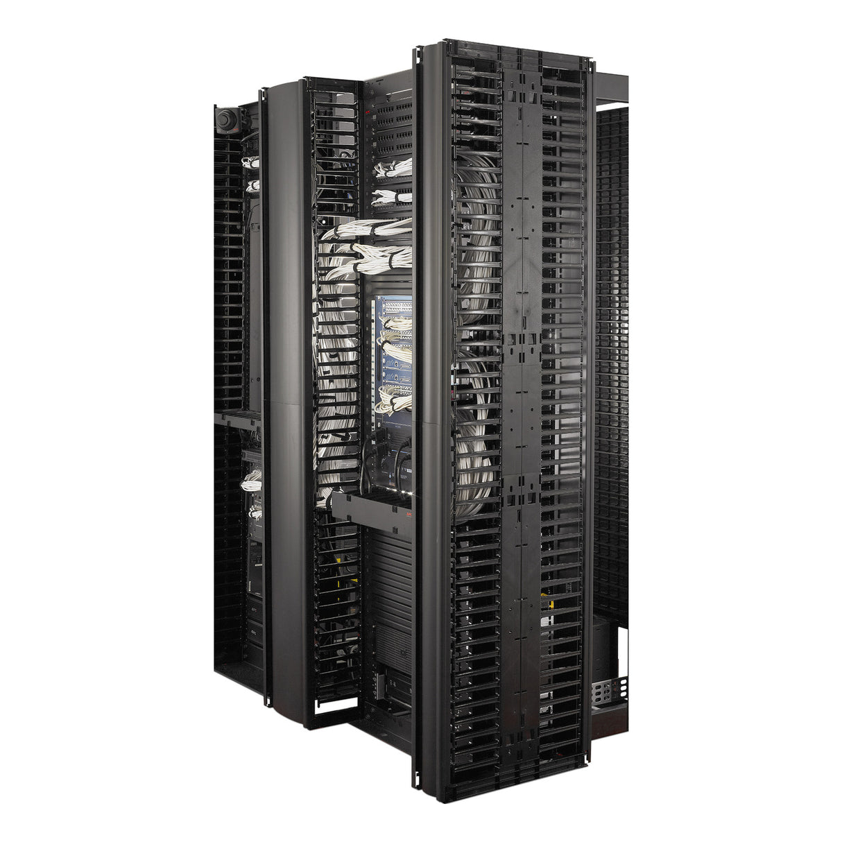 APC Valueline, Vertical Cable Manager for 2 & 4 Post Racks, 84"H X 6"W, Double-Sided with Doors