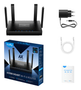 Cudy WR3000 wireless router Gigabit Ethernet Dual-band (2.4 GHz / 5 GHz) Black