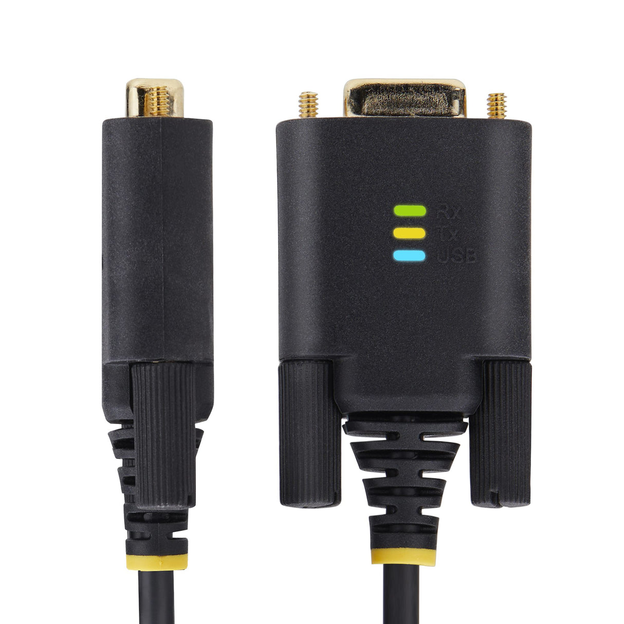 StarTech.com 3.3ft (1m) USB to Null Modem Serial Adapter Cable, Interchangeable DB9 Screws/Nuts, COM Retention, USB-A to RS232, FTDI, Level-4 ESD Protection, Windows/macOS/ChromeOS/Linux - Rugged TPE Construction