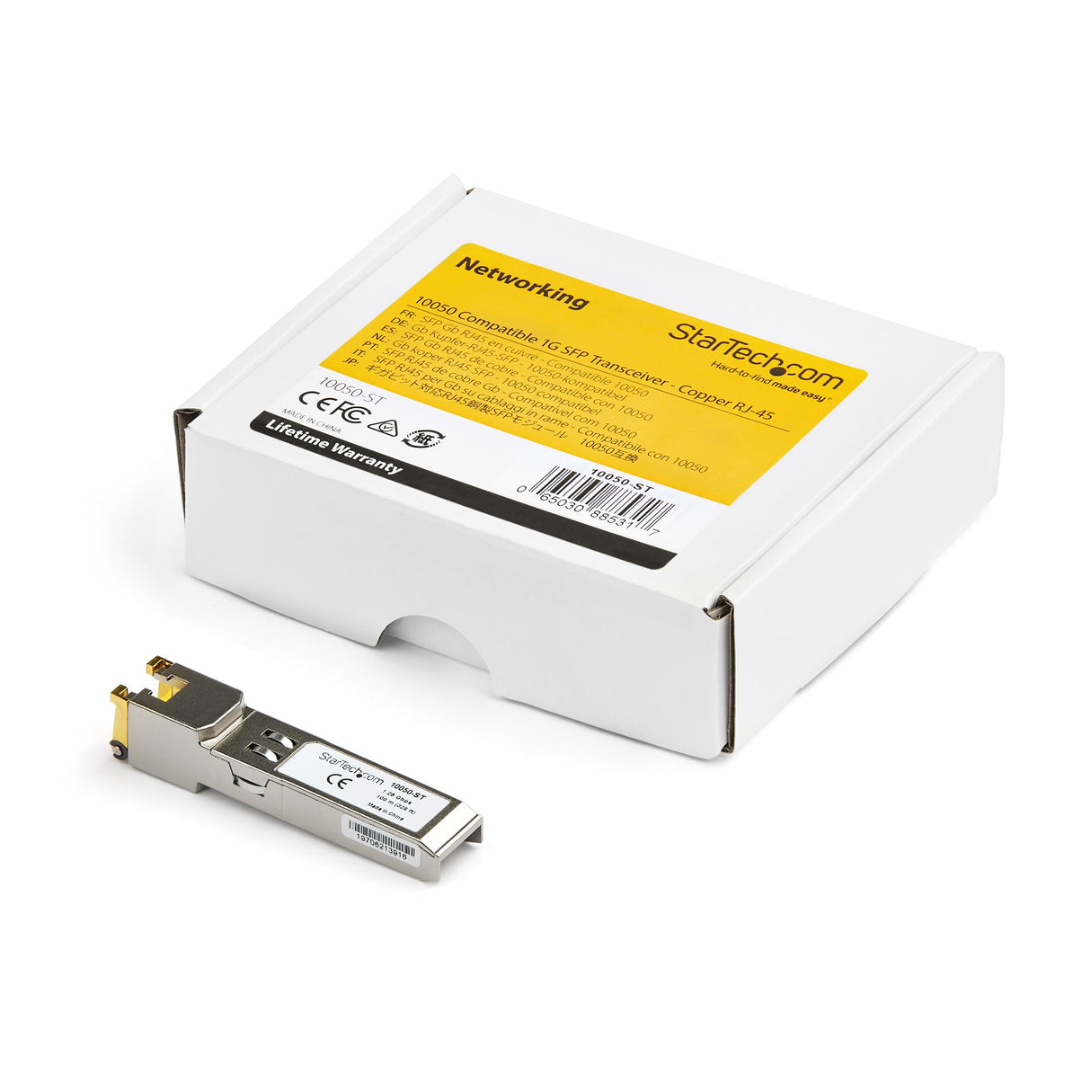 StarTech.com Extreme Networks 10050 Compatible SFP Module - 1000BASE-T - SFP to RJ45 Cat6/Cat5e - 1GE Gigabit Ethernet SFP - RJ-45 100m