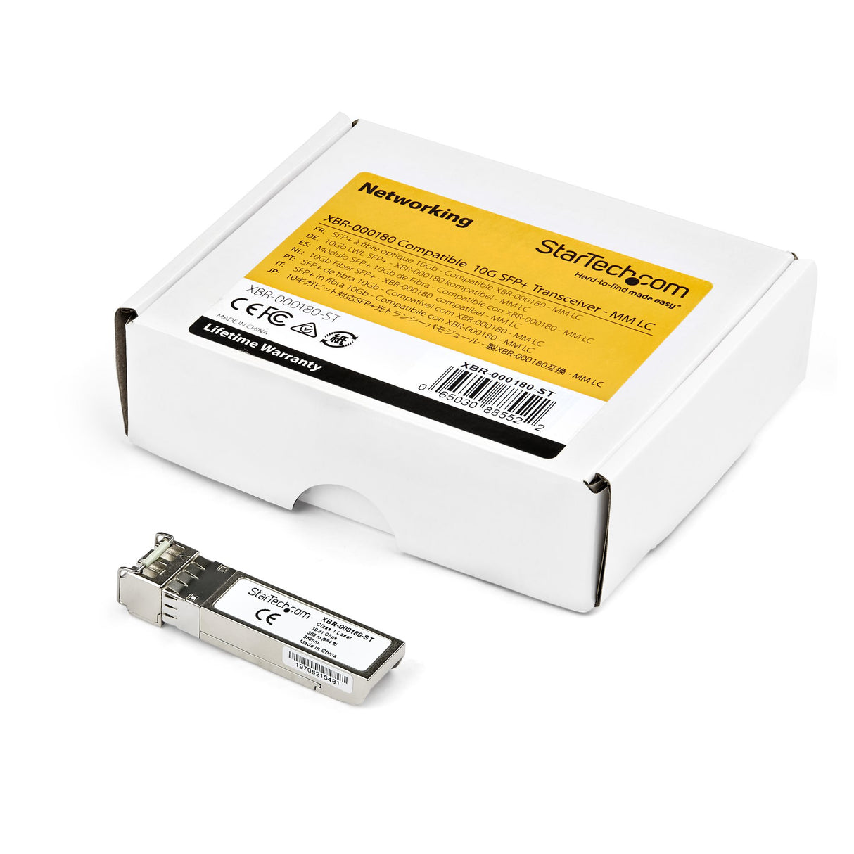 StarTech.com Arista Networks SFP-10G-SRL Compatible SFP+ Module - 10GBASE-SR - 10GbE Multimode Fiber MMF Optic Transceiver - 10GE Gigabit Ethernet SFP+ - LC 100m - 850nm - DDM