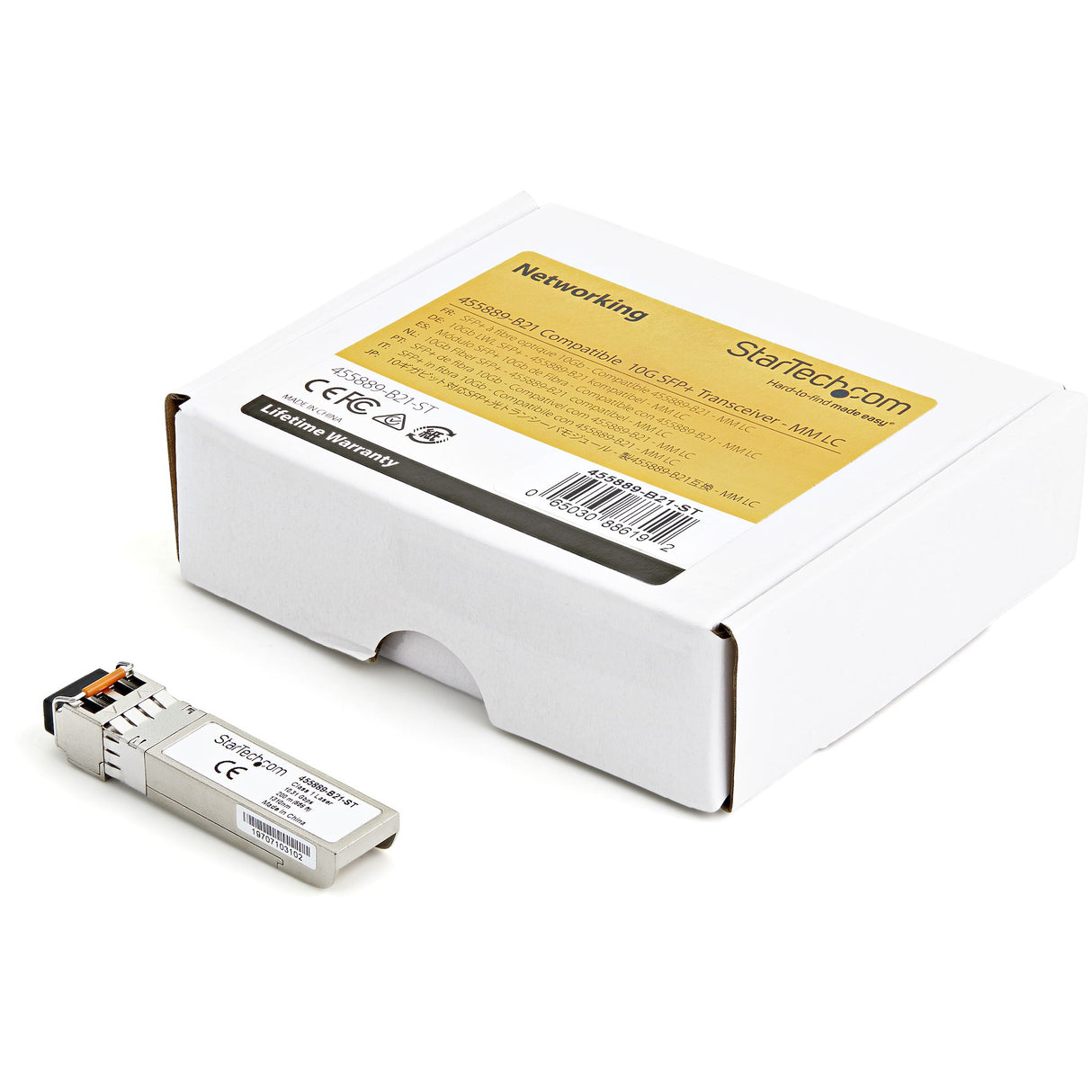 StarTech.com HPE 455889-B21 Compatible SFP+ Module - 10GBASE-LRM - 10GbE Multi Mode Fiber Optic Transceiver - 10GE Gigabit Ethernet SFP+ - LC 200m - 1310nm - DDM HPE BladeSystem, c-Class