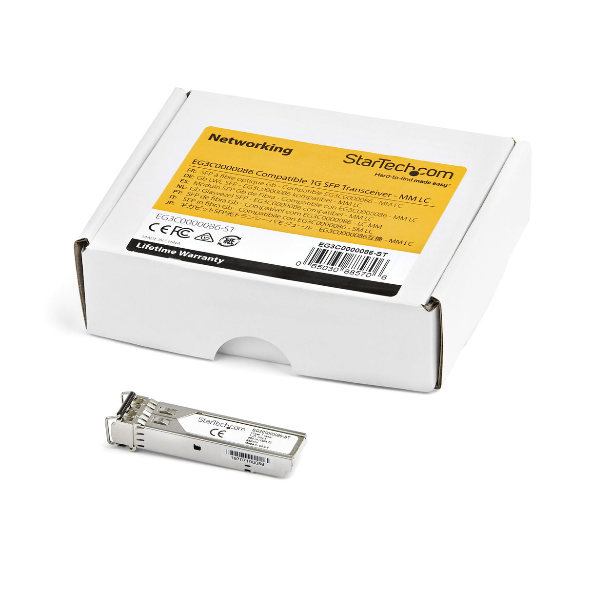 StarTech.com Citrix EG3C0000086 Compatible SFP Module - 1000BASE-SX - 1GbE Multimode Fiber MMF Optic Transceiver - 1GE Gigabit Ethernet SFP - LC 550m - 850nm - DDM