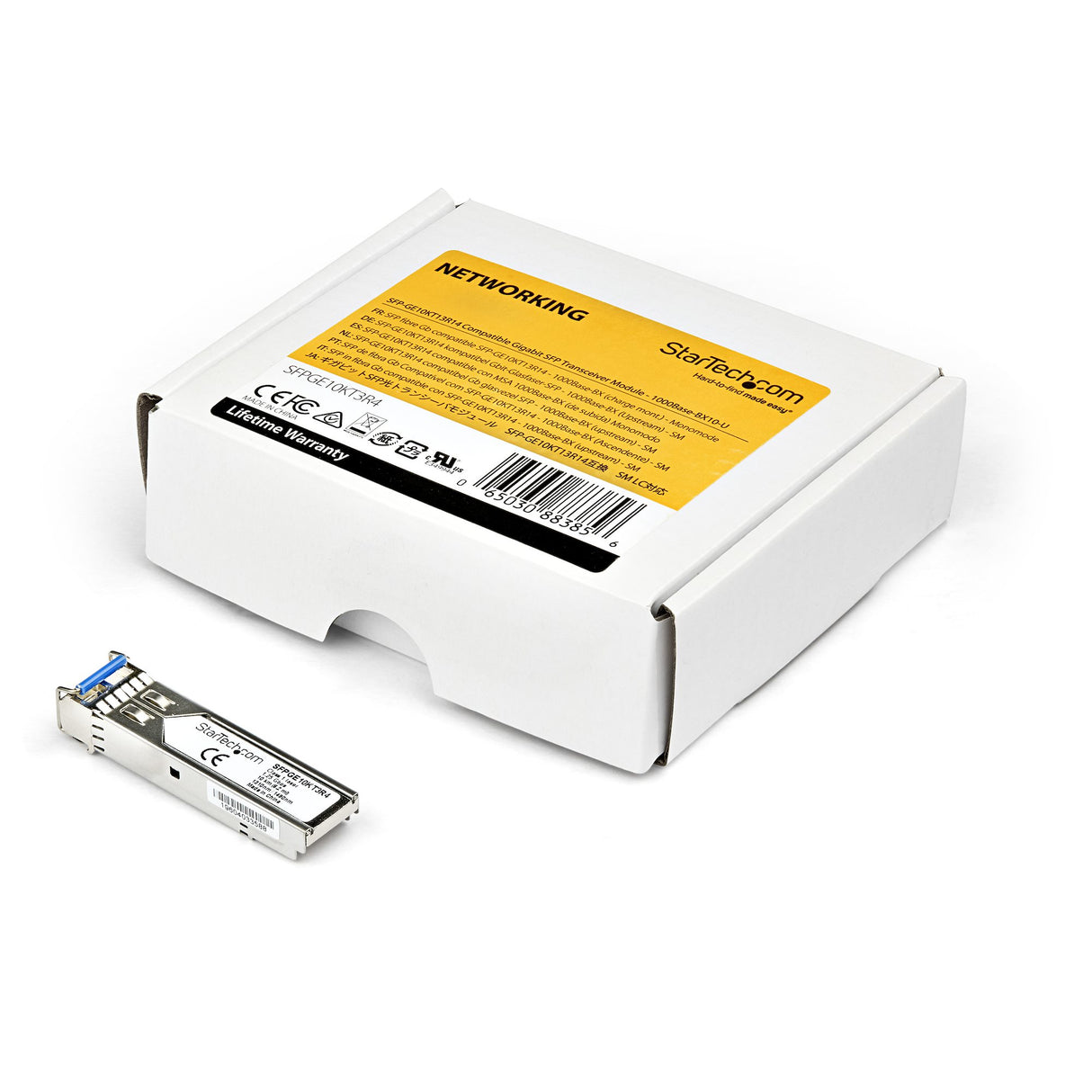 StarTech.com Juniper SFP-GE10KT13R14 Compatible SFP Module - 1000BASE-BX-U - 1 GbE Gigabit Ethernet BiDi Fiber (SMF)