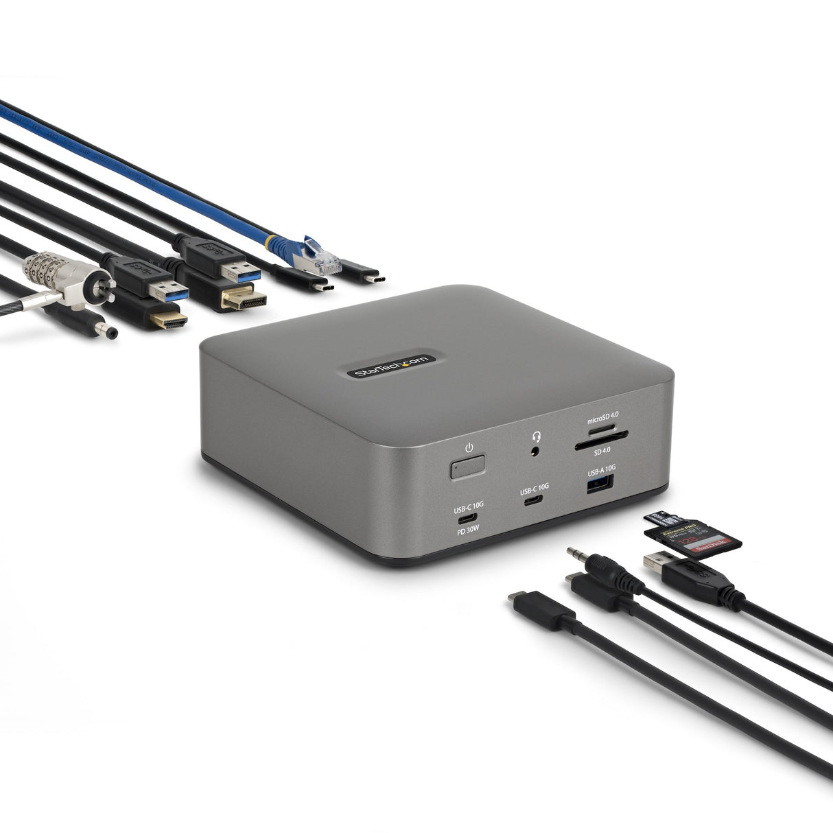 StarTech.com Thunderbolt 5 Universal Docking Station, Multi-Display Hub, 8K 60Hz or 4K 144Hz, 120Gbps Bandwidth Boost, 140W PD, 30W Phone Charging, USB 10Gbps, 2.5G LAN