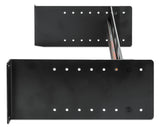 Intellinet Adjustable 19" Rackmount DIN Rail Kit, 2U, Chassis to Mount Top Hat DIN Rail Equipment in a 19 in. Rack, Adjustable Rail Depth of 48 to 174 mm, Aluminum, Black RAL 9005