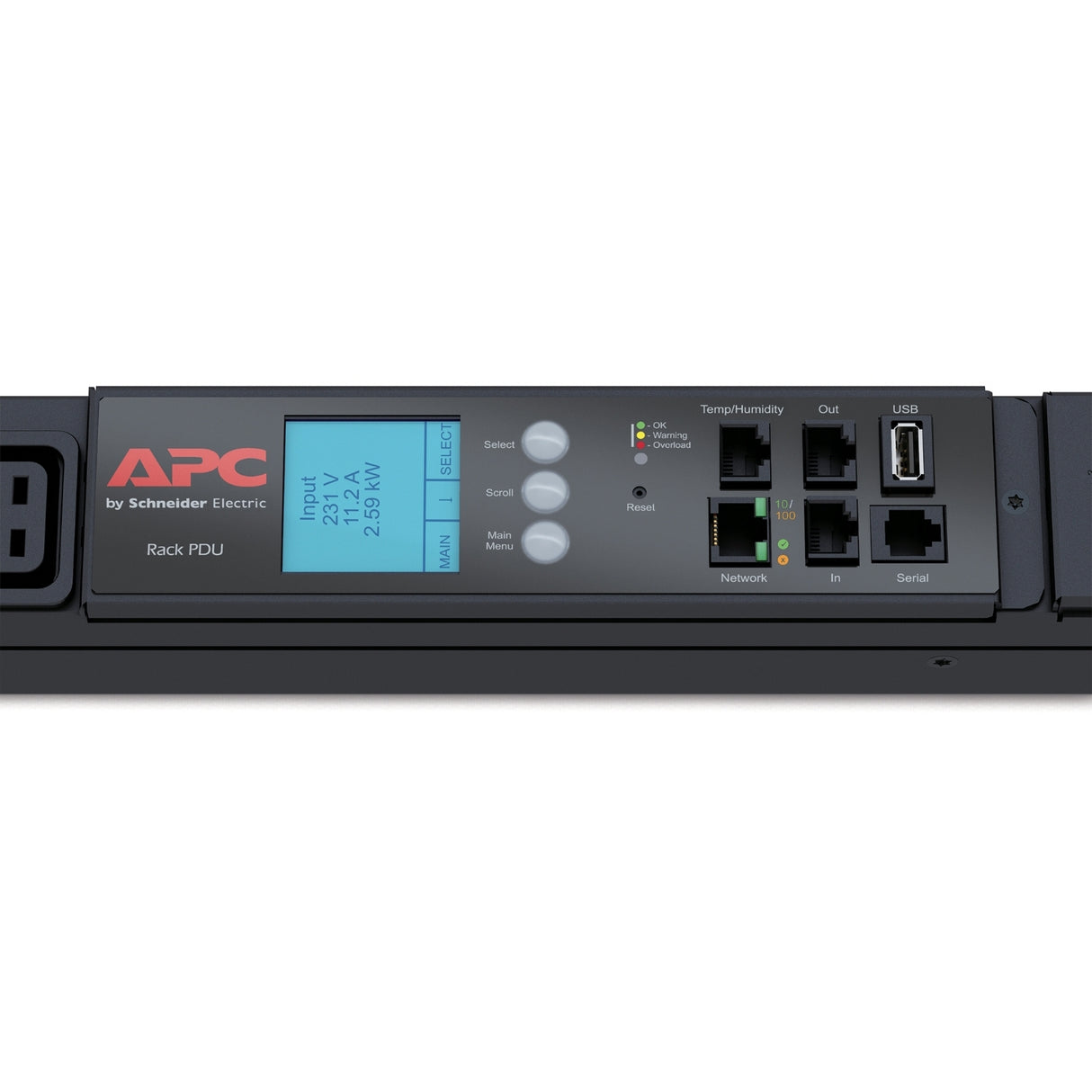 APC Rack PDU 2G, Metered, ZeroU, 17.3kW, 240V, (30) C13 & (12) C19