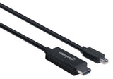 Manhattan Mini DisplayPort 1.1 to HDMI Cable, 1080p@60Hz, 3m, Male to Male, Black, Three Year Warranty, Polybag