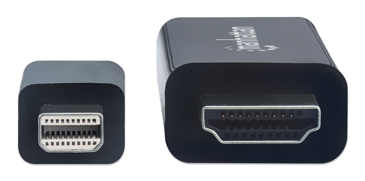 Manhattan Mini DisplayPort 1.1 to HDMI Cable, 1080p@60Hz, 3m, Male to Male, Black, Three Year Warranty, Polybag
