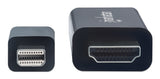 Manhattan Mini DisplayPort 1.1 to HDMI Cable, 1080p@60Hz, 3m, Male to Male, Black, Three Year Warranty, Polybag