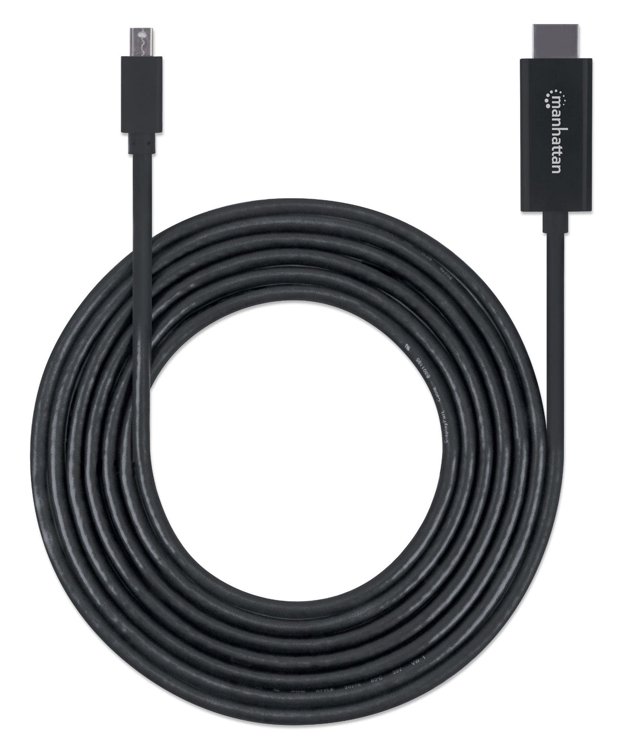 Manhattan Mini DisplayPort 1.1 to HDMI Cable, 1080p@60Hz, 3m, Male to Male, Black, Three Year Warranty, Polybag