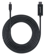 Manhattan Mini DisplayPort 1.1 to HDMI Cable, 1080p@60Hz, 3m, Male to Male, Black, Three Year Warranty, Polybag