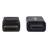 Manhattan DisplayPort 1.1 to HDMI Cable, 1080p@60Hz, 1m, Male to Male, DP With Latch, Black, Not Bi-Directional, Three Year Warranty