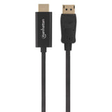 Manhattan DisplayPort 1.1 to HDMI Cable, 1080p@60Hz, 1m, Male to Male, DP With Latch, Black, Not Bi-Directional, Three Year Warranty