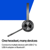 HP Poly Voyager 4320 Microsoft Teams Certified USB-A Headset +BT700 dongle