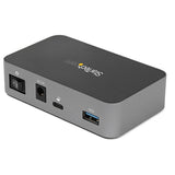 StarTech.com 4 Port USB C Hub with Power Adapter - USB 3.1/3.2 Gen 2 (10Gbps) - USB Type C to 4x USB-A - Self Powered Desktop USB Hub with Fast Charging Port (BC 1.2) - Desk Mountable~4 Port USB C Hub with Power Adapter - USB 3.2 Gen 2 (10Gbps)...