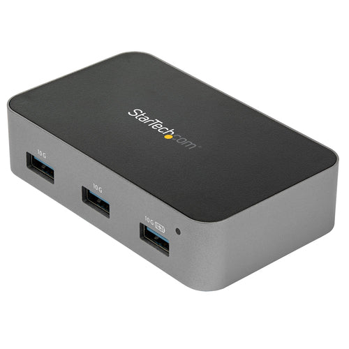 StarTech.com 4 Port USB C Hub with Power Adapter - USB 3.1/3.2 Gen 2 (10Gbps) - USB Type C to 4x USB-A - Self Powered Desktop USB Hub with Fast Charging Port (BC 1.2) - Desk Mountable~4 Port USB C Hub with Power Adapter - USB 3.2 Gen 2 (10Gbps)...