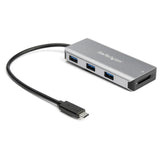 StarTech.com 3 Port 10Gbps USB C Hub with SD Card Reader - 3x USB-A & 1x SD Slot - Portable USB 3.2 Gen 2 Type C Adapter Hub - Laptop Hub - USB Bus Powered - Thunderbolt 3 Compatible - TAA