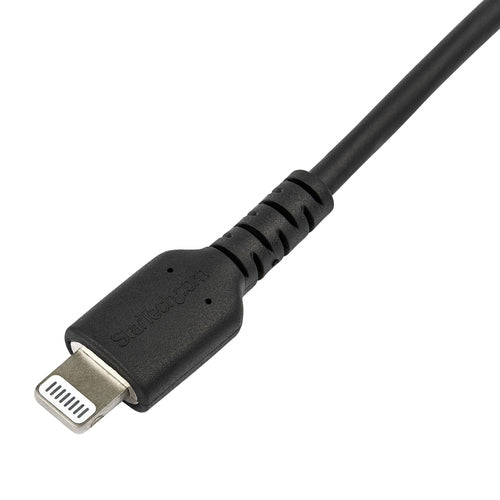 StarTech.com 6 foot (2m) Durable Black USB-C to Lightning Cable - Heavy Duty Rugged Aramid Fiber USB Type C to Lightning Charger/Sync Power Cord - Apple MFi Certified iPad/iPhone 12