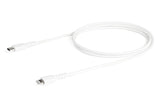 StarTech.com 3 foot (1m) Durable White USB-C to Lightning Cable - Heavy Duty Rugged Aramid Fiber USB Type C to Lightning Charger/Sync Power Cord - Apple MFi Certified iPad/iPhone 12