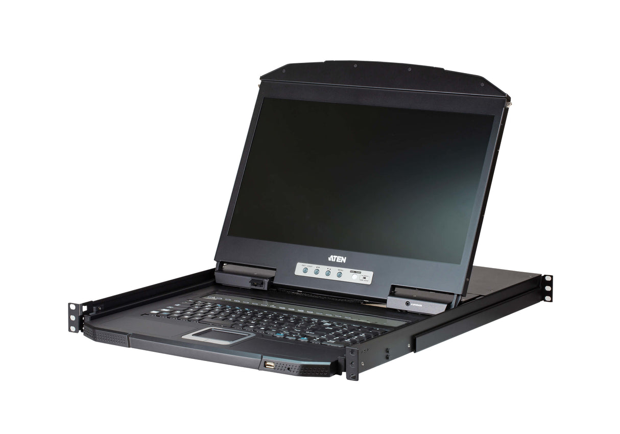 ATEN CL3116NX rack console 47 cm (18.5") 1366 x 768 pixels Metal, Plastic Black 1U