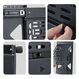 StarTech.com Slide-Out AV Component Storage Panel, Cable Box and Accessories Mounting, 22lb (10kg) Max, Behind-TV Media Wall Mount, Sliding Design for Easy Access
