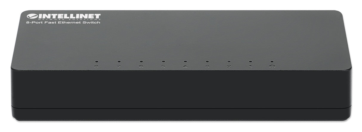 Intellinet 8-Port Fast Ethernet Switch Desktop Size, Plastic, IEEE 802.3az (Energy Efficient Ethernet), Black