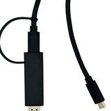 Yealink 330000008024 video cable adapter 1.2 m HDMI Type A (Standard) USB Type-C Black