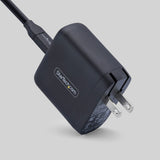 StarTech.com 37W USB-C & USB-A Wall Charger, Portable Charger with USB Power Delivery Fast Charging, 25W USB-C PD / 12W USB-A Output, Dual-Port USB-C/USB-A