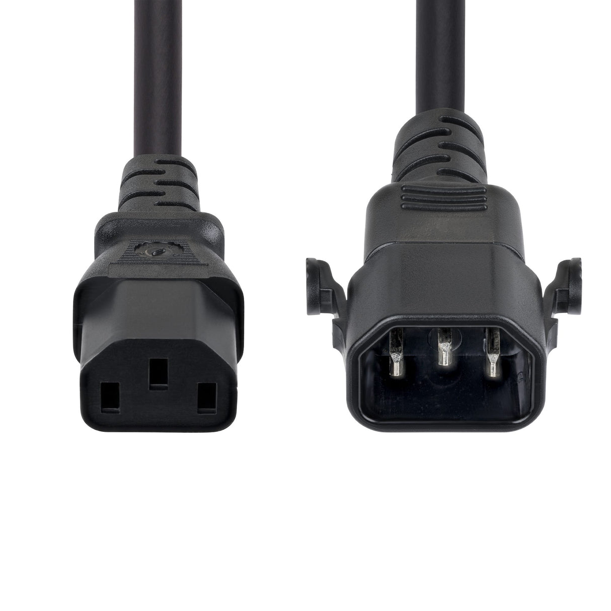 StarTech.com 6ft (1.8m) Power Extension Cord, Locking C14 to C13, PDU Power Cord, 10A 250V, 18AWG, AC Power Cable Extension, TAA Compliant, UL Listed