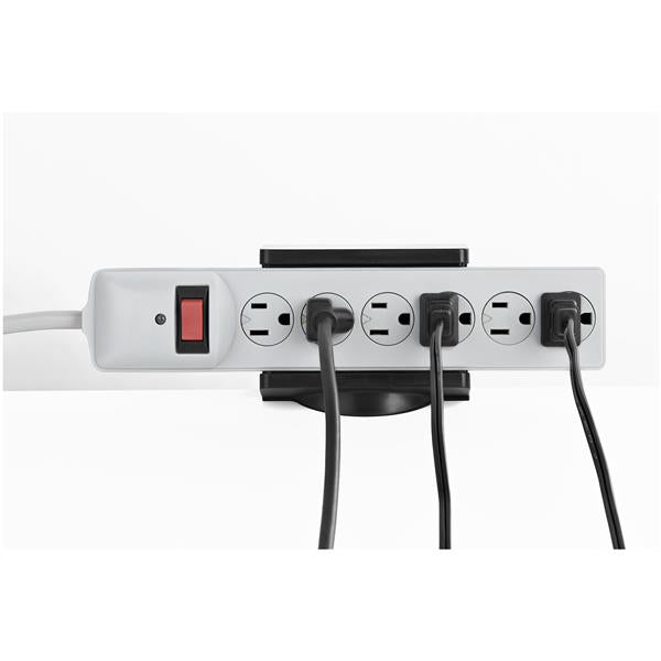 StarTech.com Universal Power Strip Desk Mount - Adjustable - Table Clamp Power Strip Holder