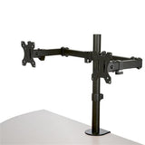 StarTech.com Desk Mount Dual Monitor Arm - Desk Clamp / Grommet VESA Monitor Mount for up to 32" (17.6lb/8kg) Displays - Ergonomic Articulating Monitor Arm - Height Adjustable/Tilt/Swivel/Rotating