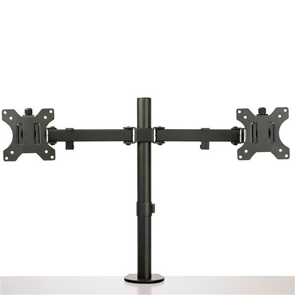 StarTech.com Desk Mount Dual Monitor Arm - Desk Clamp / Grommet VESA Monitor Mount for up to 32" (17.6lb/8kg) Displays - Ergonomic Articulating Monitor Arm - Height Adjustable/Tilt/Swivel/Rotating