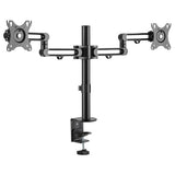 StarTech.com Desk Mount Dual Monitor Arm - Desk Clamp VESA Compatible Monitor Mount for up to 32" (17.6lb/8kg) Displays - Ergonomic Articulating Monitor Arm - Height Adjustable/Tilt/Swivel/Rotating