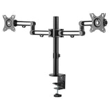 StarTech.com Desk Mount Dual Monitor Arm - Desk Clamp VESA Compatible Monitor Mount for up to 32" (17.6lb/8kg) Displays - Ergonomic Articulating Monitor Arm - Height Adjustable/Tilt/Swivel/Rotating