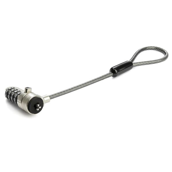 StarTech.com Universal Laptop Cable Lock Expansion Loop - 6” (15cm) Anti Theft 4-Digit Combination K-Slot Lock - Computer Security Cable to Create Twin/Multi-Head Lock for Multiple Devices - TAA