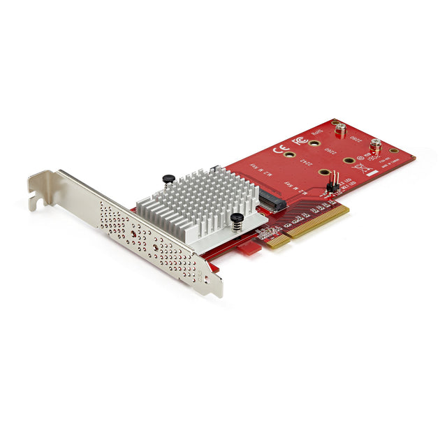 StarTech.com Dual M.2 PCIe SSD Adapter Card - x8 / x16 Dual NVMe or AHCI M.2 SSD to PCI Express 3.0 - M.2 NGFF PCIe (M-Key) Compatible - Supports 2242, 2260, 2280 - JBOD - Mac & PC - TAA