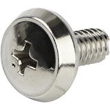 StarTech.com 50-Pack 12-24 12mm Nickel Plated Screws, Mounting Screws for 19" or 10" Server Racks, Cabinets and Enclosures, Designed for Rust Control, Silver - TAA