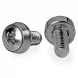 StarTech.com 50-Pack 12-24 12mm Nickel Plated Screws, Mounting Screws for 19" or 10" Server Racks, Cabinets and Enclosures, Designed for Rust Control, Silver - TAA