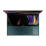 ASUS Zenbook Pro Duo UX581GV-XB74T laptop Intel® Core™ i7 i7-9750H 39.6 cm (15.6") Touchscreen 4K Ultra HD 16 GB DDR4-SDRAM 1 TB SSD NVIDIA® GeForce RTX™ 2060 Wi-Fi 6 (802.11ax) Windows 10 Home Black
