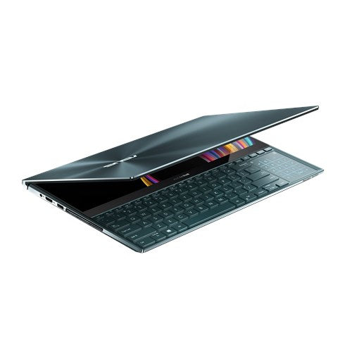 ASUS Zenbook Pro Duo UX581GV-XB74T laptop Intel® Core™ i7 i7-9750H 39.6 cm (15.6") Touchscreen 4K Ultra HD 16 GB DDR4-SDRAM 1 TB SSD NVIDIA® GeForce RTX™ 2060 Wi-Fi 6 (802.11ax) Windows 10 Home Black
