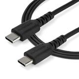 StarTech.com 6.6ft (2m) USB-C Fast Charging Cable, Rugged, Charge & Sync, 60W (3A) PD, USB 2.0, Black TPE Jacket and Aramid Fiber - USB C Charging Cord
