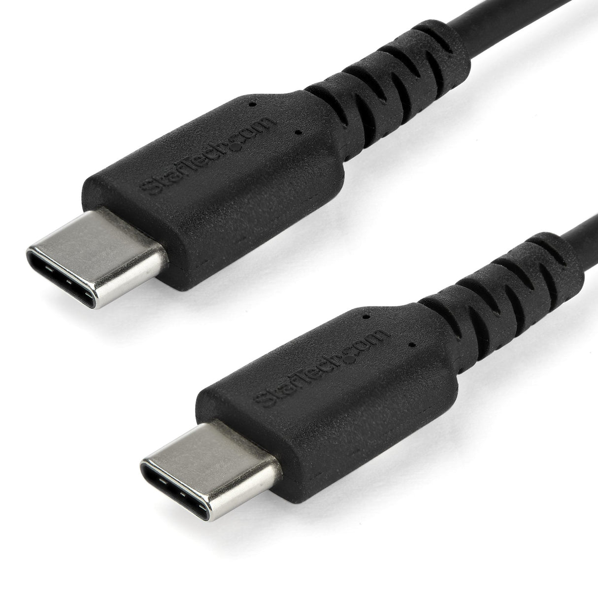 StarTech.com 3ft (1m) USB-C Fast Charging Cable, Rugged, Charge & Sync, 60W (3A) PD, USB 2.0, Black TPE Jacket and Aramid Fiber - USB C Charging Cord