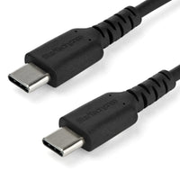 StarTech.com 6.6ft (2m) USB-C Fast Charging Cable, Rugged, Charge & Sync, 60W (3A) PD, USB 2.0, Black TPE Jacket and Aramid Fiber - USB C Charging Cord