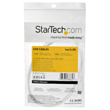 StarTech.com 3ft (1m) USB-C Fast Charging Cable, Rugged, Charge & Sync, 60W (3A) PD, USB 2.0, White TPE Jacket and Aramid Fiber - USB C Charging Cord