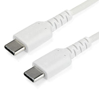 StarTech.com 6.6ft (2m) USB-C Fast Charging Cable, Rugged, Charge & Sync, 60W (3A) PD, USB 2.0, White TPE Jacket and Aramid Fiber - USB C Charging Cord