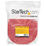 StarTech.com 100ft (30.5m) Hook and Loop Roll, Red, Cut-to-Size Reusable Cable Ties, Bulk Industrial Wire Fastener Tape, Adjustable Fabric Wraps, Reusable Self Gripping Cable Management Straps